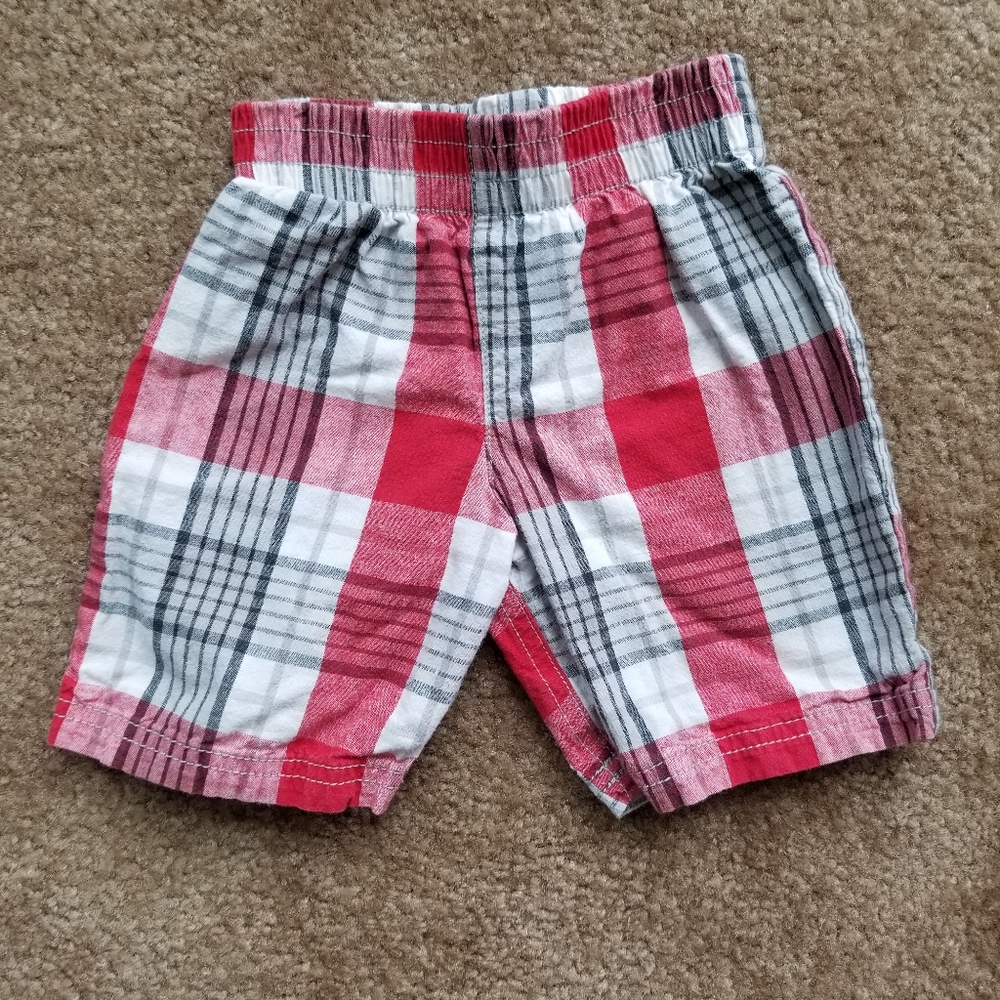 3/$12 Toddler boys plaid shorts